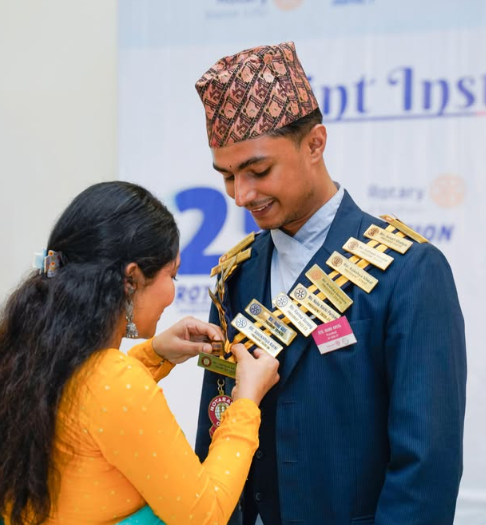 Manu Aryal - President of Rotaract Club of Rajdhani Nepal